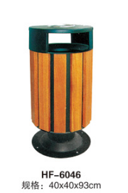鋼木垃圾桶